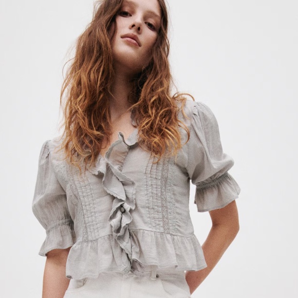 DOEN Henri Top Inspired ✨ NWT Light Grey - Picture 2 of 5